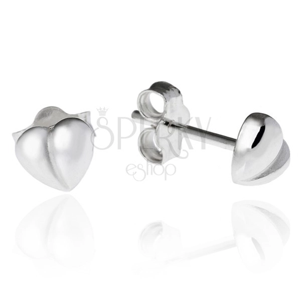 Ohrringe aus Silber 925 - vorstehendes Herz mit Zäckchen