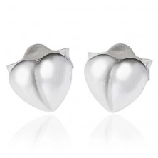 Ohrringe aus Silber 925 - vorstehendes Herz mit Zäckchen