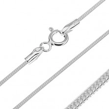 925 silberne Halskette - strahlende Schlange mit Zäckchen, 1,2 mm