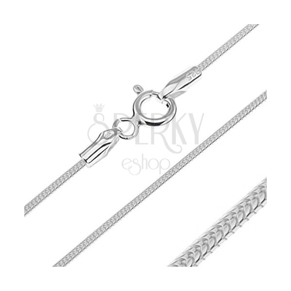 925 silberne Halskette - strahlende Schlange mit Zäckchen, 1,2 mm
