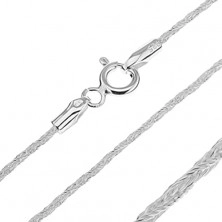 Halskette aus Silber 925 - strahlende verdrehte Linie, 1,3 mm
