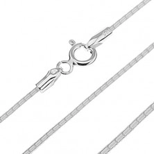 925 silberne Halskette - strahlende Schlange mit Zäckchen, 1 mm