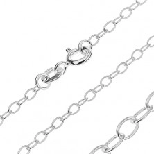 Halskette aus Silber 925 - klassische ovale Öschen, 3 mm