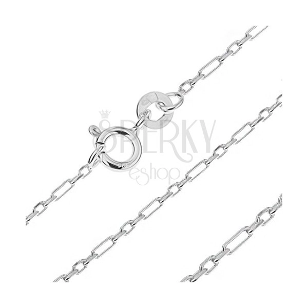 925 silberne Halskette - strahlende Rechtecke, 1,6 mm