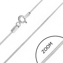 Silberne Kette 925 - strahlende kantige Linie, 0,8 mm