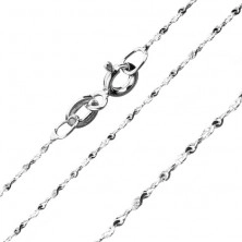 925 silberne Halskette - strahlende Teilen in einer Spirale, 0,9 mm