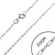 Strahlende Halskette aus Silber 925 - glatte Rechtecke, 1,6 mm