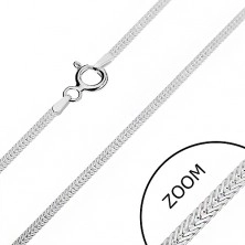 Silberne Halskette 925 - flache, schräg liegende Öschen, 1,6 mm