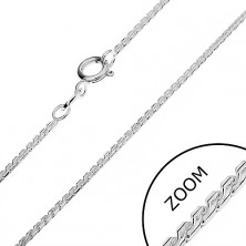 Halskette aus Silber 925 - Linie aus runden Öschen, 1,3 mm