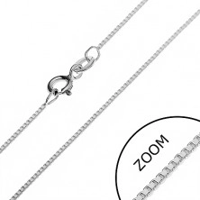 925 silberne Halskette - senkrecht liegende Quadrate, 0,75 mm