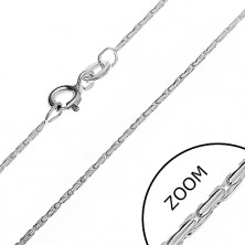 925 silberne Halskette - Schlange aus vier Stiftreihen, 1,1 mm