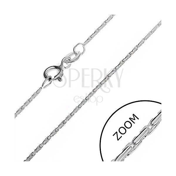 925 silberne Halskette - Schlange aus vier Stiftreihen, 1,1 mm