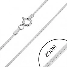 Halskette aus Silber 925 - strahlende vierkantige Schlange, 0,95 mm