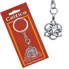 Metallanhänger für Schlüssel - keltischer Knoten, Blume