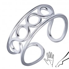 Silberner Ring 925 - Finger/Zehe, vier Kreise