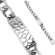 Silbernes Armband aus Edelstahl in Schlangenoptik