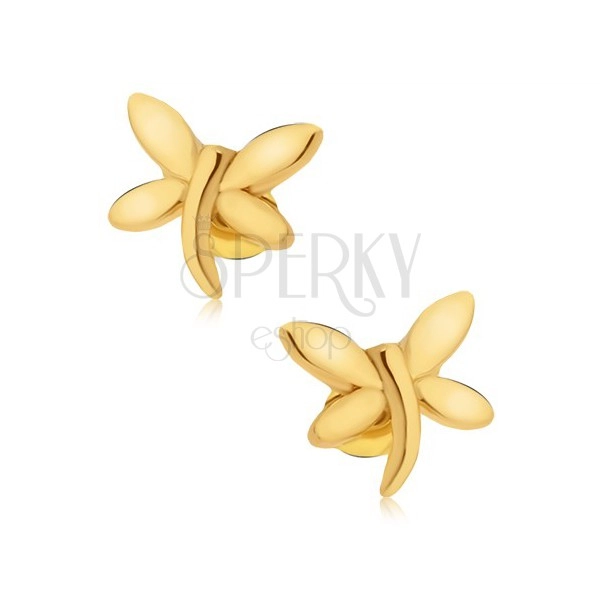 Ohrstecker, goldene Libelle
