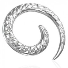 Ohrexpander- eine Spirale mit Zick-Zack Muster