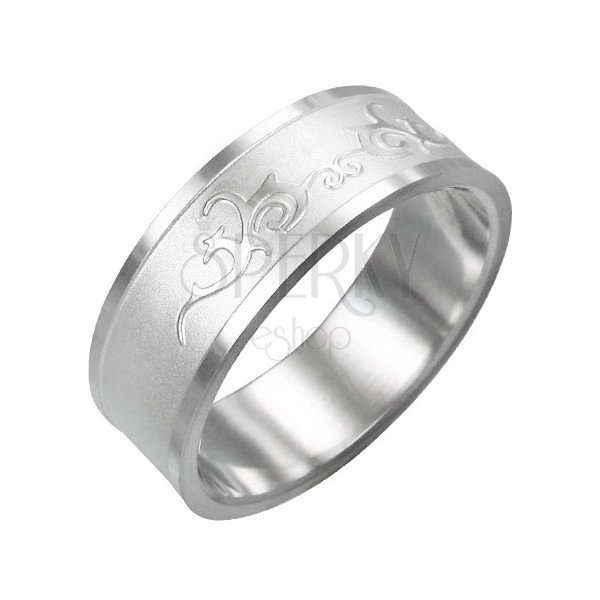 Ring aus Chirurgenstahl - glänzendes Ornament