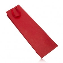 Längliche rote Geschenktasche, glänzende rote Schleifen