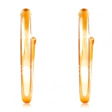 Ohrringe aus 14K Gelbgold - Kreise mit glänzender glatter Oberfläche, 20 mm