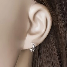 925 Silber Ohrringe mit Klappverschluss - kleine Kreise mit glatter und glänzender Oberfläche