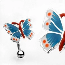 Nabelpiercing - bunter Schmetterling