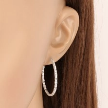 Ohrringe aus 925 Silber - klassische Kreise mit geometrischem Motiv