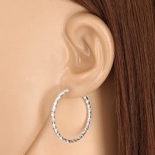 Ohrringe aus 925 Silber - klassische Kreise mit geometrischem Motiv