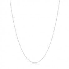925 Silber Halskette - Kette aus ovalen Gliedern, Kugel, Ring und Kreis