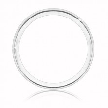 925 Silber Ehering - zwei matte Rillen und ein glänzender Streifen in der Mitte, 5 mm