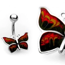Bauchnabelpiercing – glitzernder Schmetterling