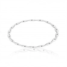 925 Silber Armreif – glänzende Spirale