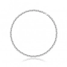 Armband aus 925 Silber in silberner Farbe – zwei ineinander verschlungene Streifen