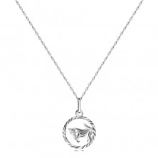 Halskette Silber 925 - spiralförmige Kette, Sternzeichen STIER