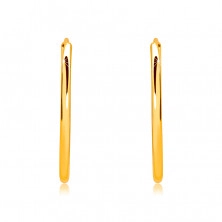 Gold Creolen aus 9K Gold – dünne abgerundete Ringschiene, glänzende Oberfläche, 17 mm