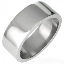 Glatter Hochglanz Ring aus Stahl, breit, 8 mm