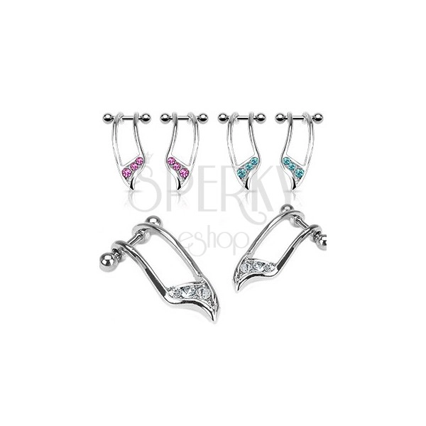 Piercing-Set für Ohr - schmückende drei Zirkonia