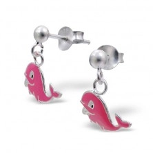 Ohrhänger aus Silber 925 - glücklicher Delphin 