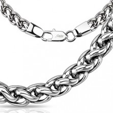 Halskette aus Stahl - strahlender Kranz, unterschiedlich breit