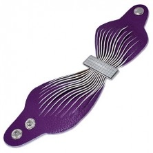 Violet Armband aus Leder - Schnalle mit Schachbrettmuster
