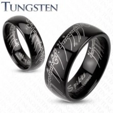 Tungstenring - schlichter Trauring in Schwarz, Herr der Ringe