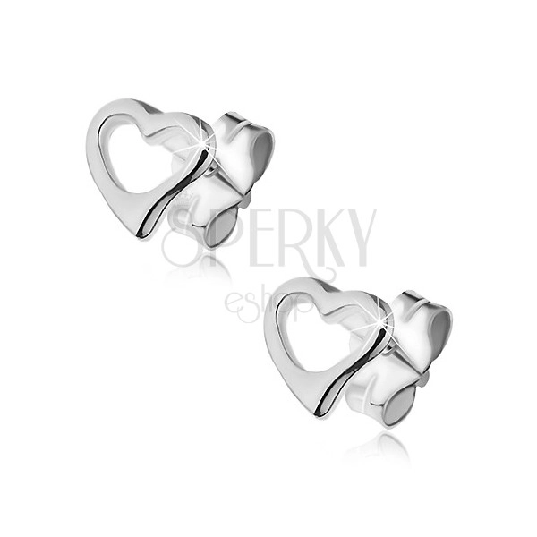 Silberne Ohrringe 925 - kleine Puzetherzchen
