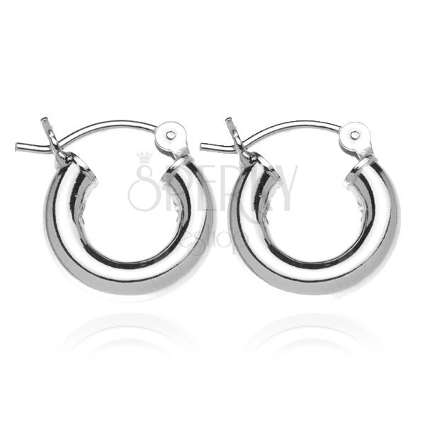 Runde Ohrringe aus Silber 925 - strahlender, breiter Design, 20 mm