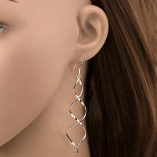 Ohrringe aus Silber 925 - strahlende Doppelspirale