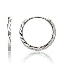 Ringe aus Silber 925 - Körne auf der Oberfläche, 15 mm