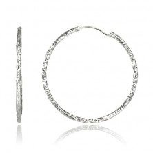 Ohrringe aus Silber 925 - mehrmals gedrehte Ringe, 30 mm