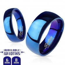 Ring aus Chirurgenstahl in glänzender blauer Farbe