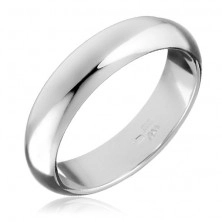 Ring aus Sterling Silber 925 - glatt, leicht gewölbt