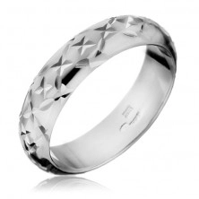 Ring aus 925 Silber - eingravierte Strahlen